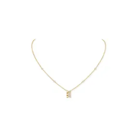 0.33ctw Yellow Gold Diamond Pavé Necklace