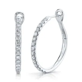 0.74ctw Diamond Hoop Earring