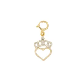 10k Yellow Gold and Diamond 'Heart With Crown' Charm - 10067