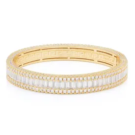 11mm Baguette-Cut Bangle Bracelet