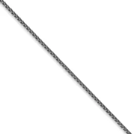 1.2mm 14k White Gold Solid Wheat Chain Necklace