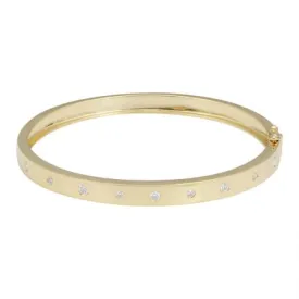 14K Diamond Bangle Bracelet