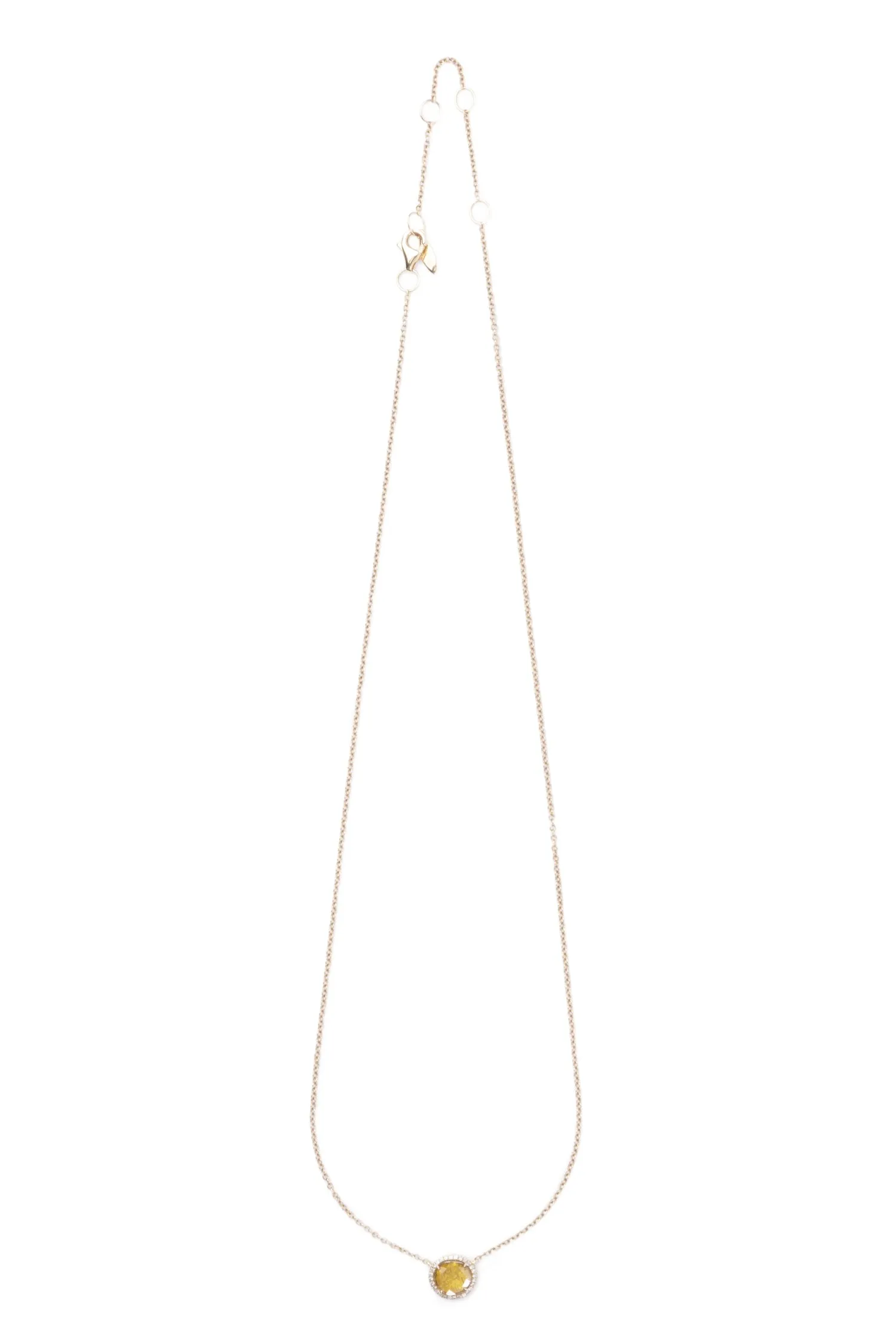 14K Diamond Slice Necklace