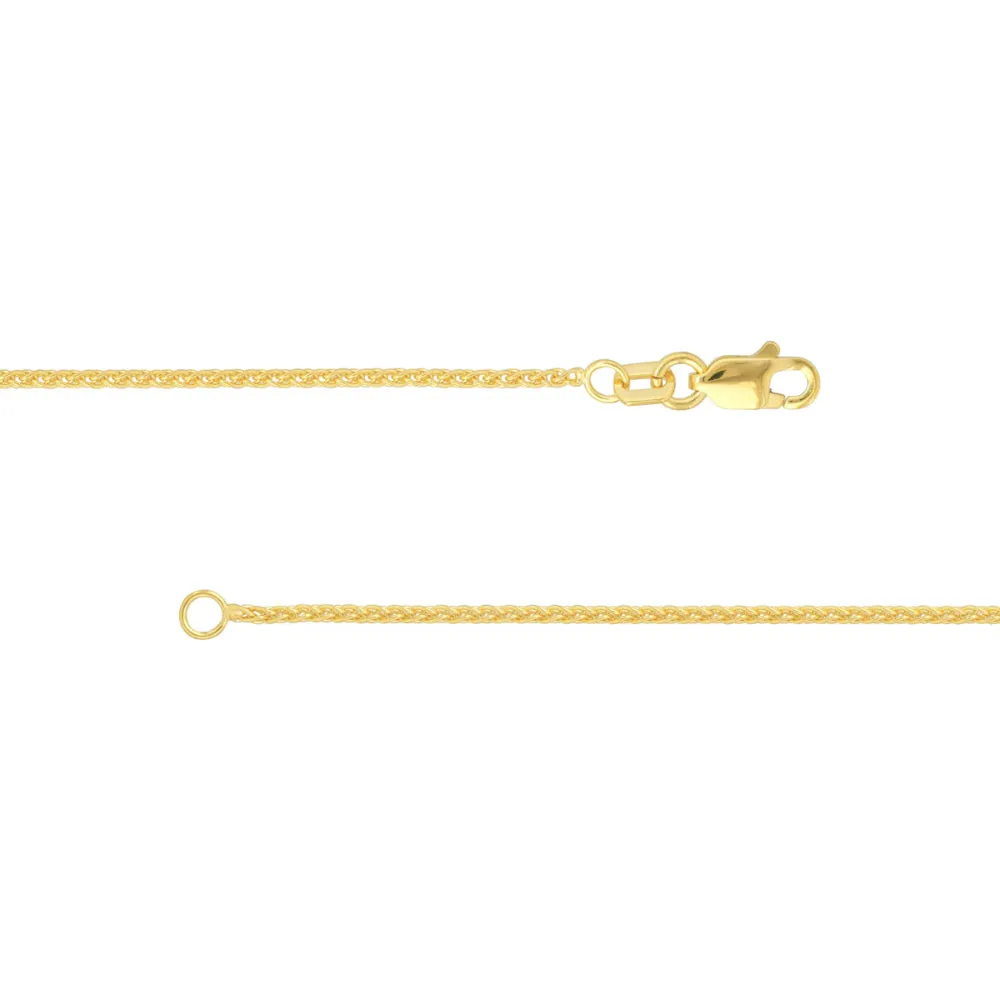 14k Gold 1.25mm Wheat Chain