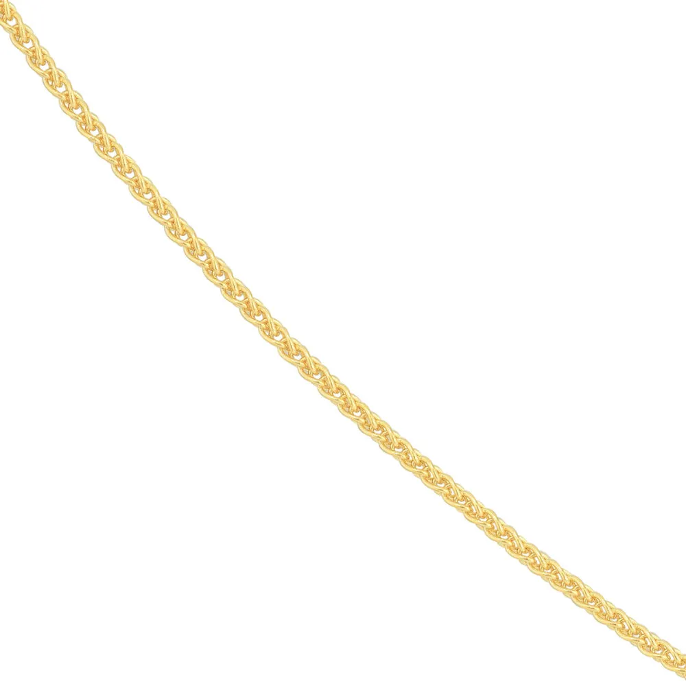 14k Gold 1.25mm Wheat Chain