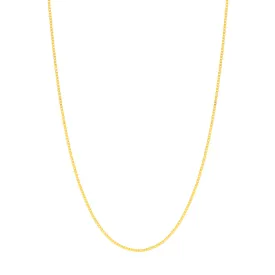 14k Gold Box Chain with Slider Bead