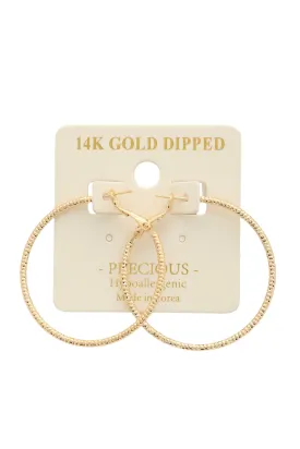 14K Gold Dipped Coiled Hoop Earrings