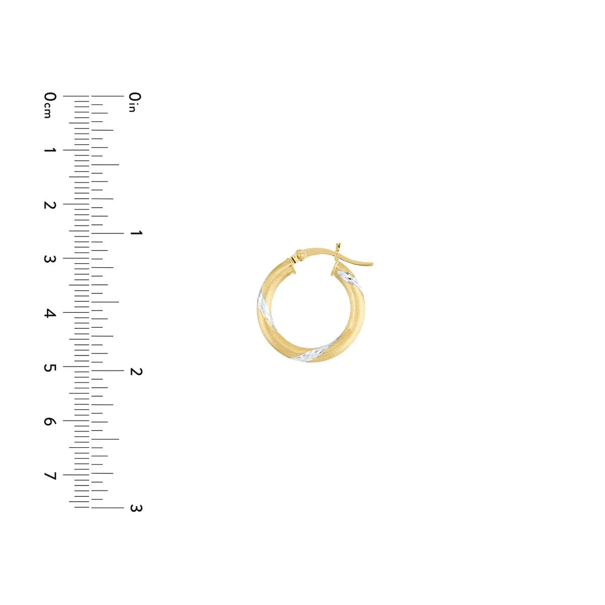 14k Gold Two Tone Hoops