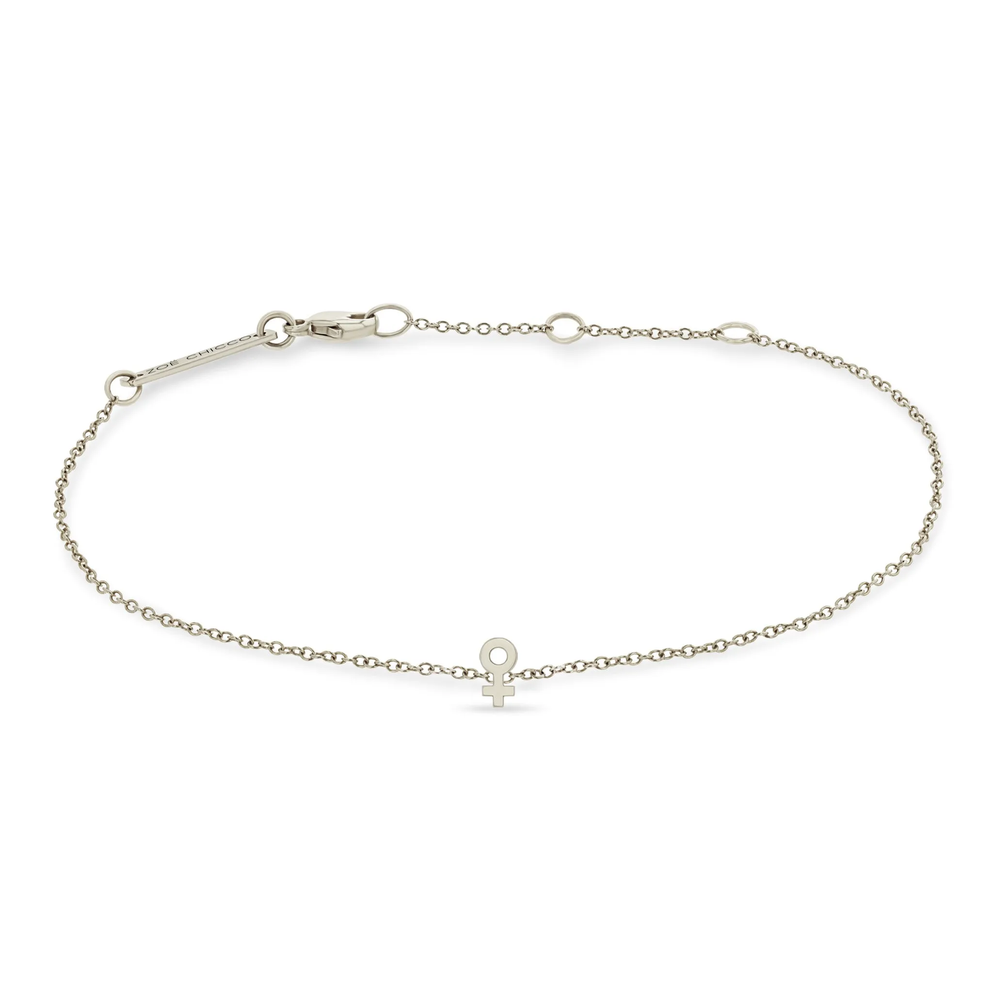 14k Itty Bitty Female Symbol Bracelet