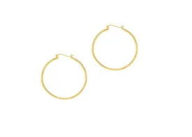 14K Yellow Gold 2mm Hoop Earring