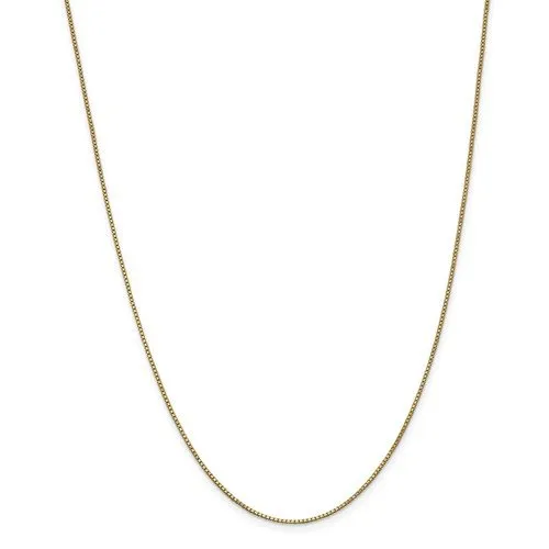 14KT GOLD 1MM BOX CHAIN NECKLACE-4 LENGTHS