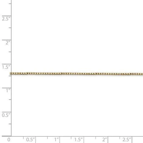 14KT GOLD 1MM BOX CHAIN NECKLACE-4 LENGTHS