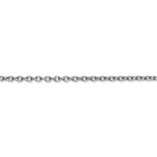 14KT Gold 2.4MM Round Open Link Cable Chain Necklace - 4 Lengths