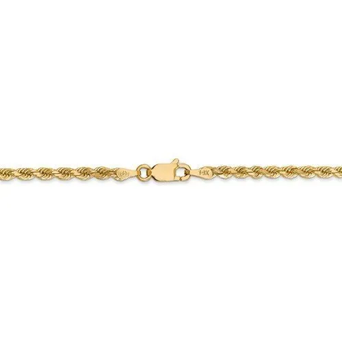 14KT Gold 2.75MM Diamond Cut Rope Chain - 4 Lengths Available