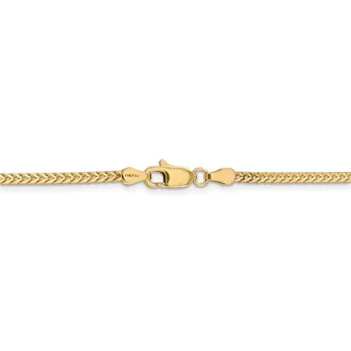 14KT GOLD 2MM FRANCO CHAIN NECKLACE - 4 LENGTHS & 2 COLORS