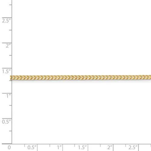 14KT GOLD 2MM FRANCO CHAIN NECKLACE - 4 LENGTHS & 2 COLORS