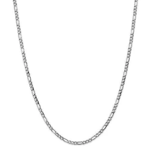 14KT Gold 3.5MM Semi Solid Figaro Chain Necklace - 4 Lengths