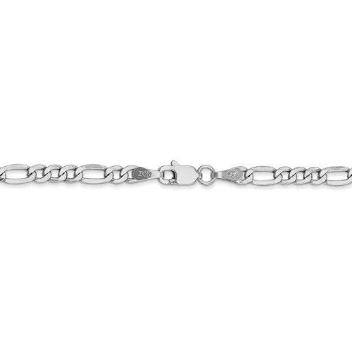 14KT Gold 3.5MM Semi Solid Figaro Chain Necklace - 4 Lengths