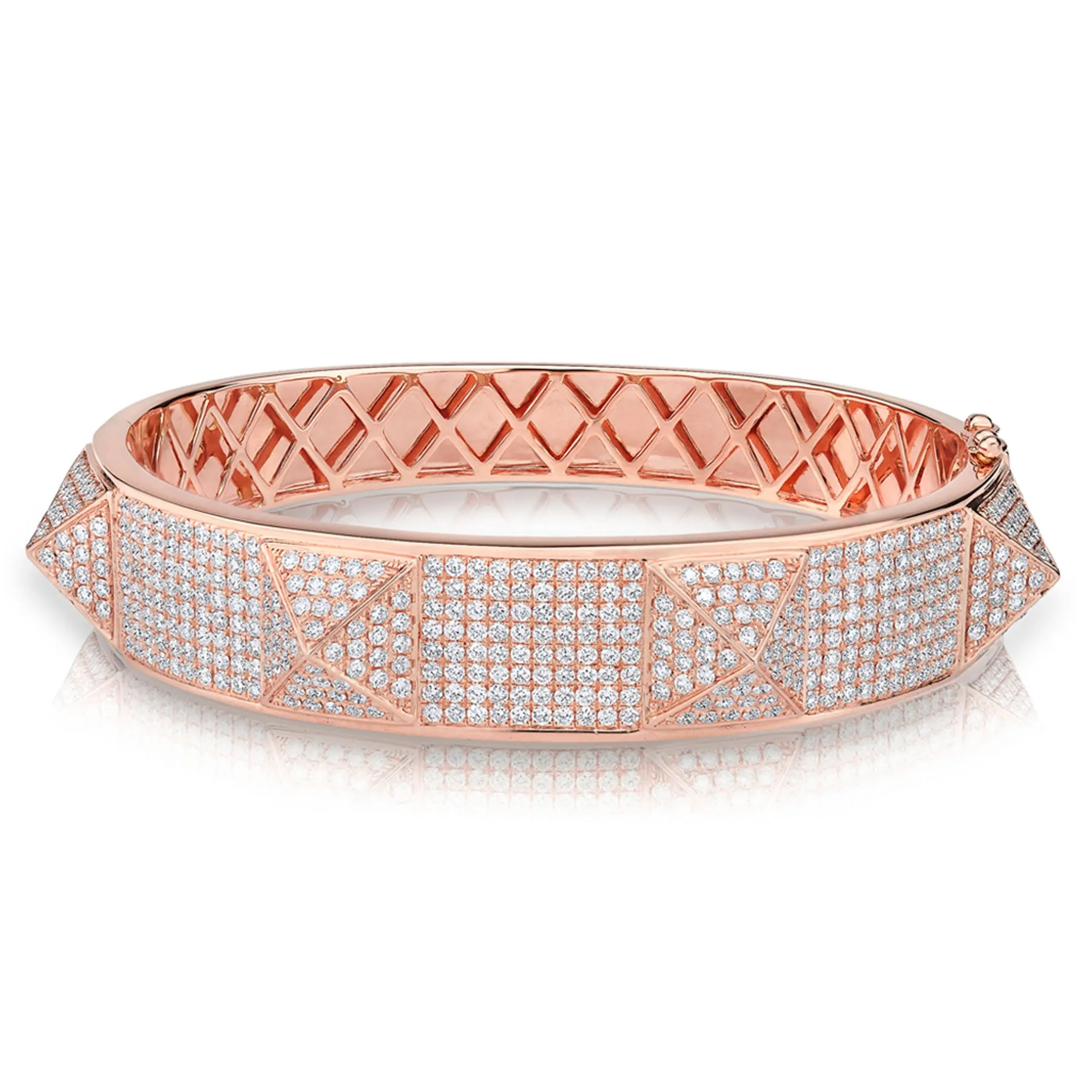 14KT Rose Gold Diamond Reve Bangle Bracelet