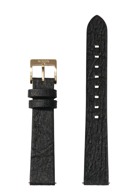 16mm Pineapple Leather Band - Black