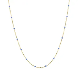 16" Lapis Dot Ball Chain Necklace