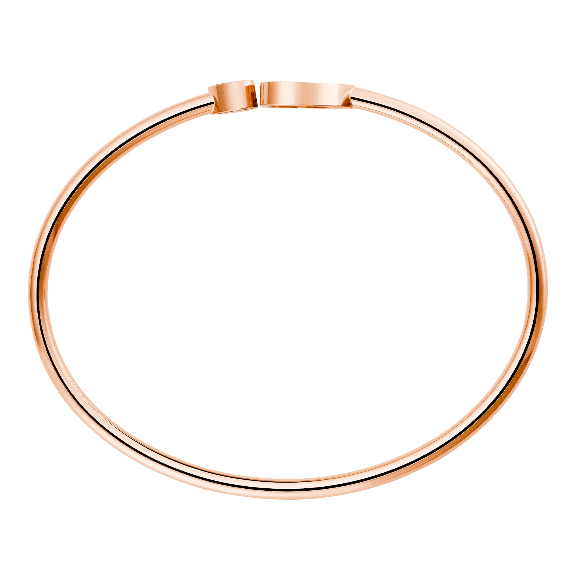 18ct Rose Gold Happy Hearts Mother Of Pearl & Diamond Set Bangle