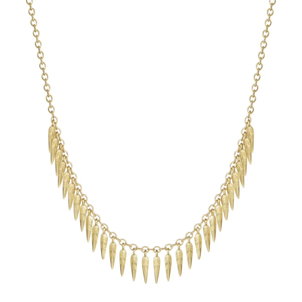 18K Gold Dream Catcher Fringe Necklace