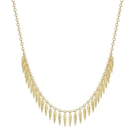 18K Gold Dream Catcher Fringe Necklace