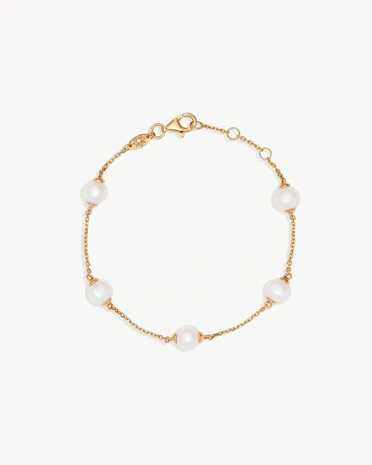 18k Gold Vermeil Floating On Air Pearl Bracelet