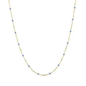 18" Lapis Dot Ball Chain Necklace