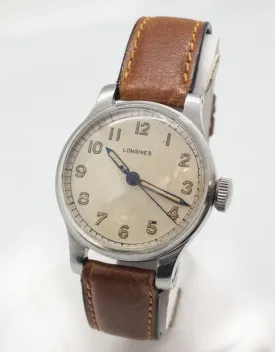 Vintage 1943 Longines 5150 Manual Military Watch - Collectible Timepiece