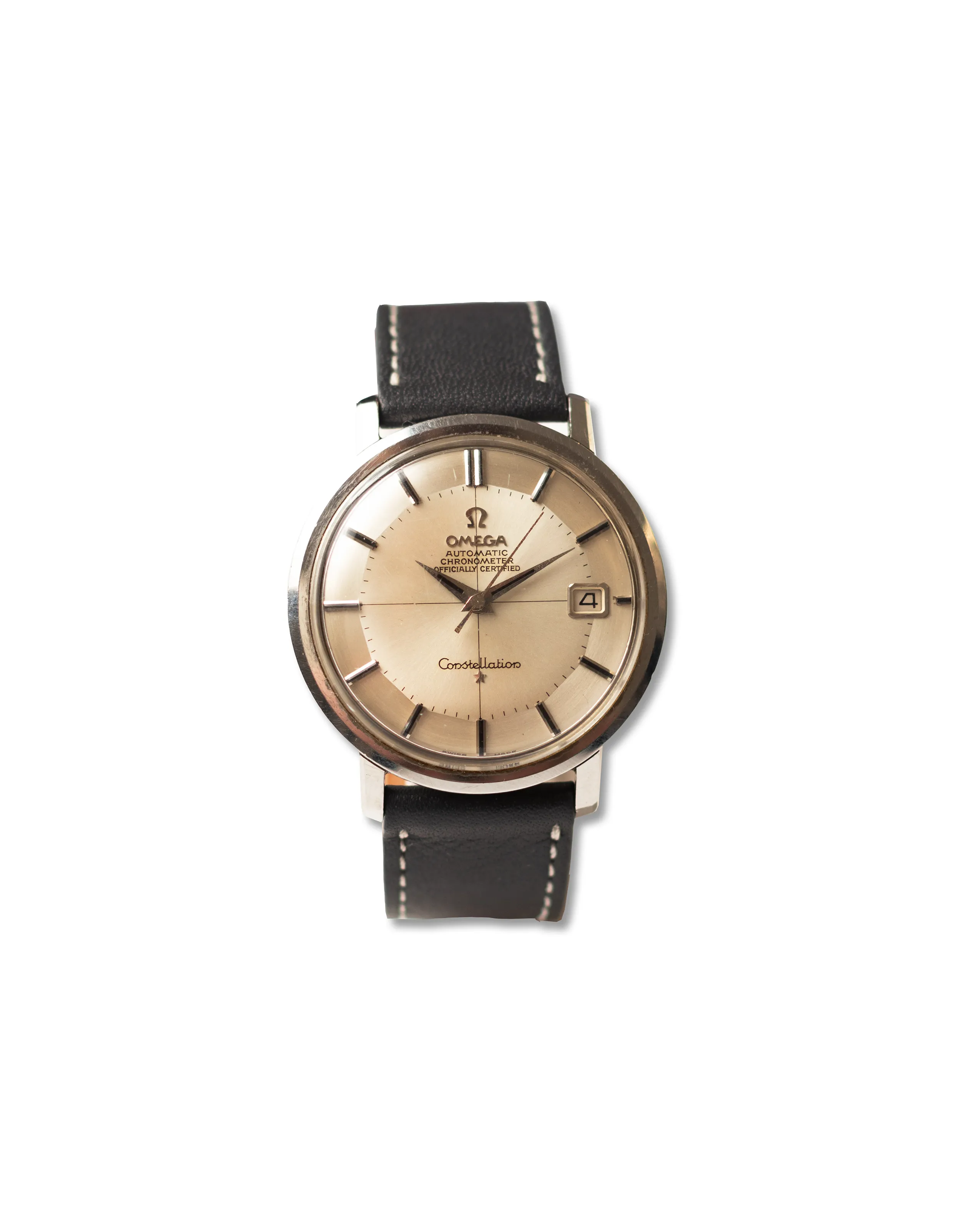 Vintage 1964 Omega Constellation Luxury Mens Watch – Automatic Movement, 18K Gold, Original Dial