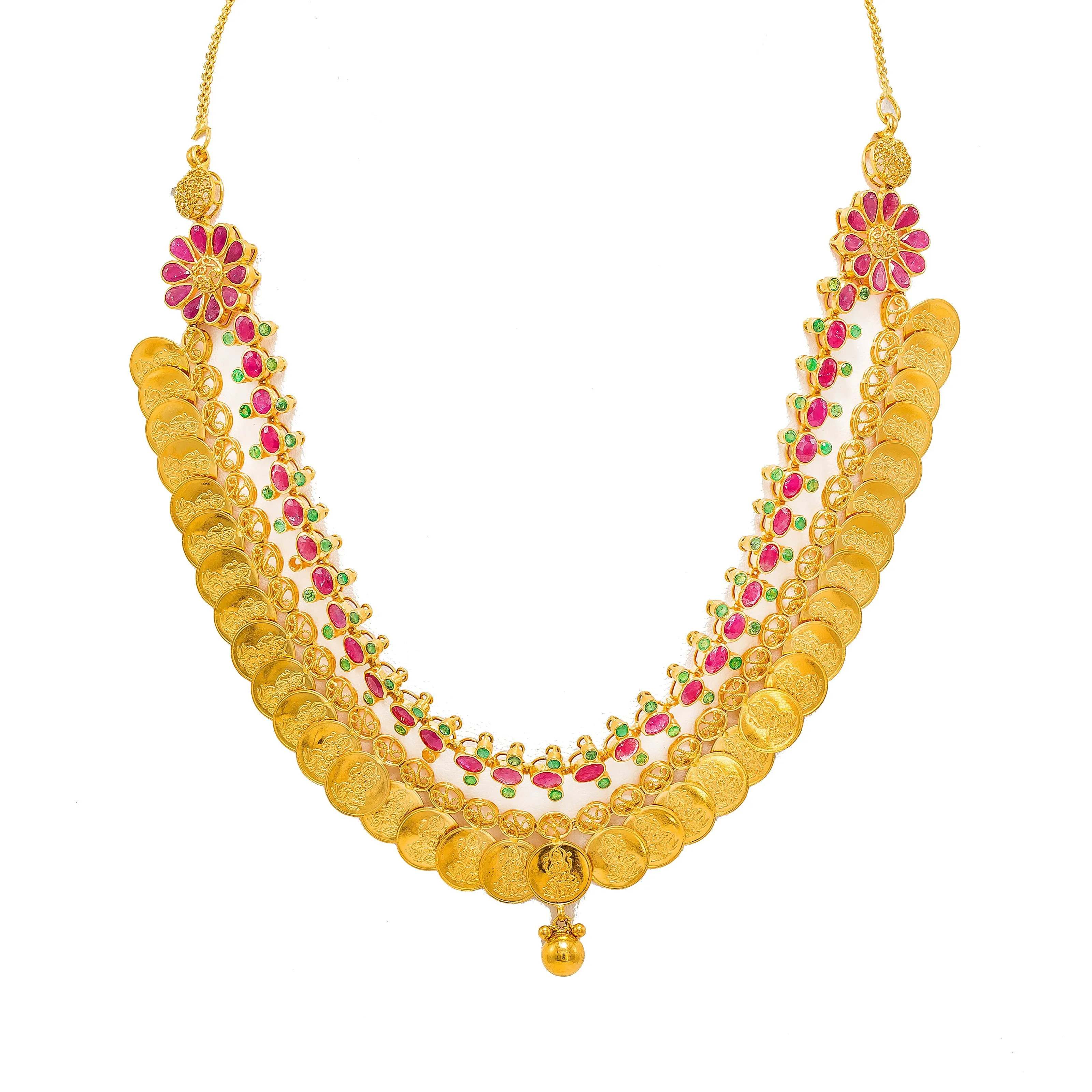 22K Gold Necklace & Earrings Set