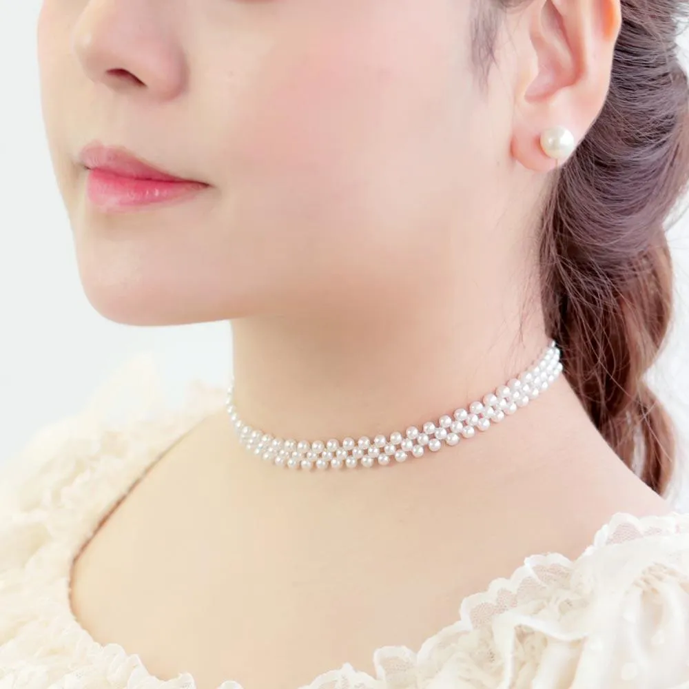 3 Strand Pearl Choker