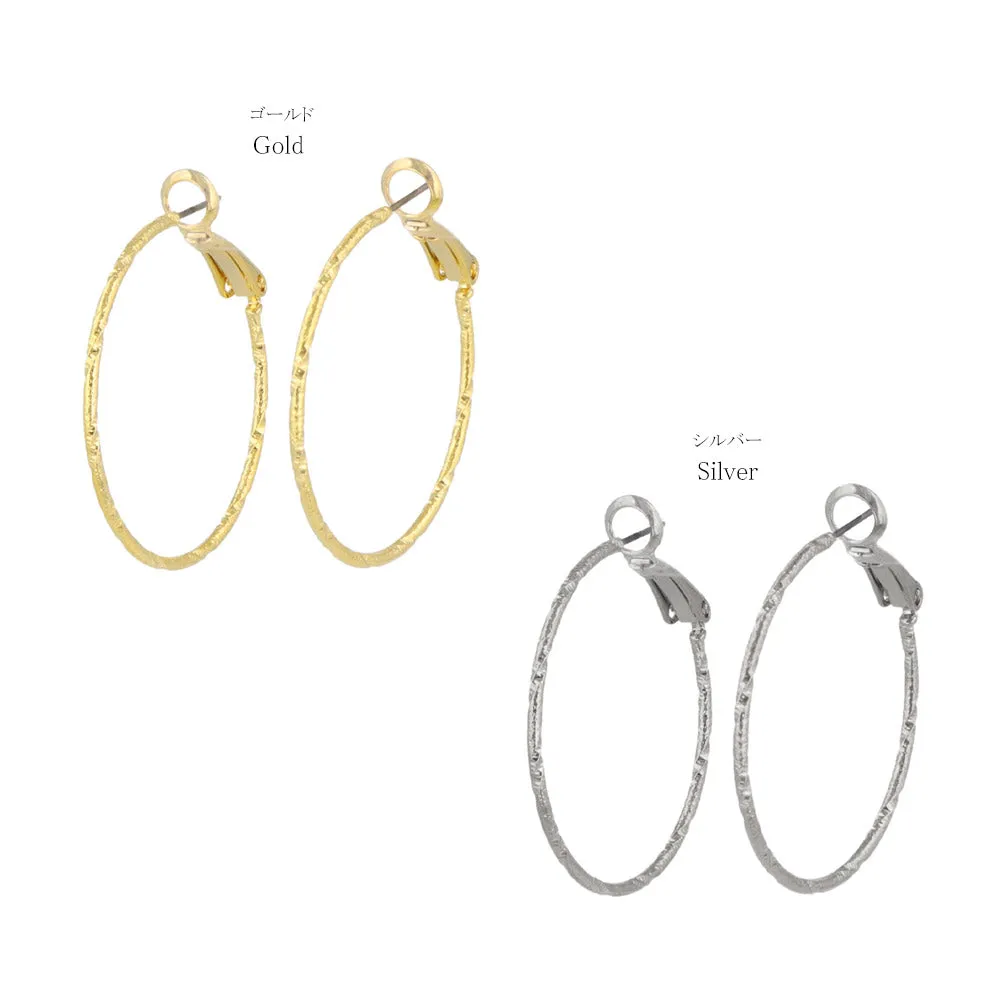 30mm Textured Hoop Earrings