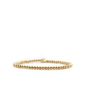 3mm Gold Beaded Ball Bracelet