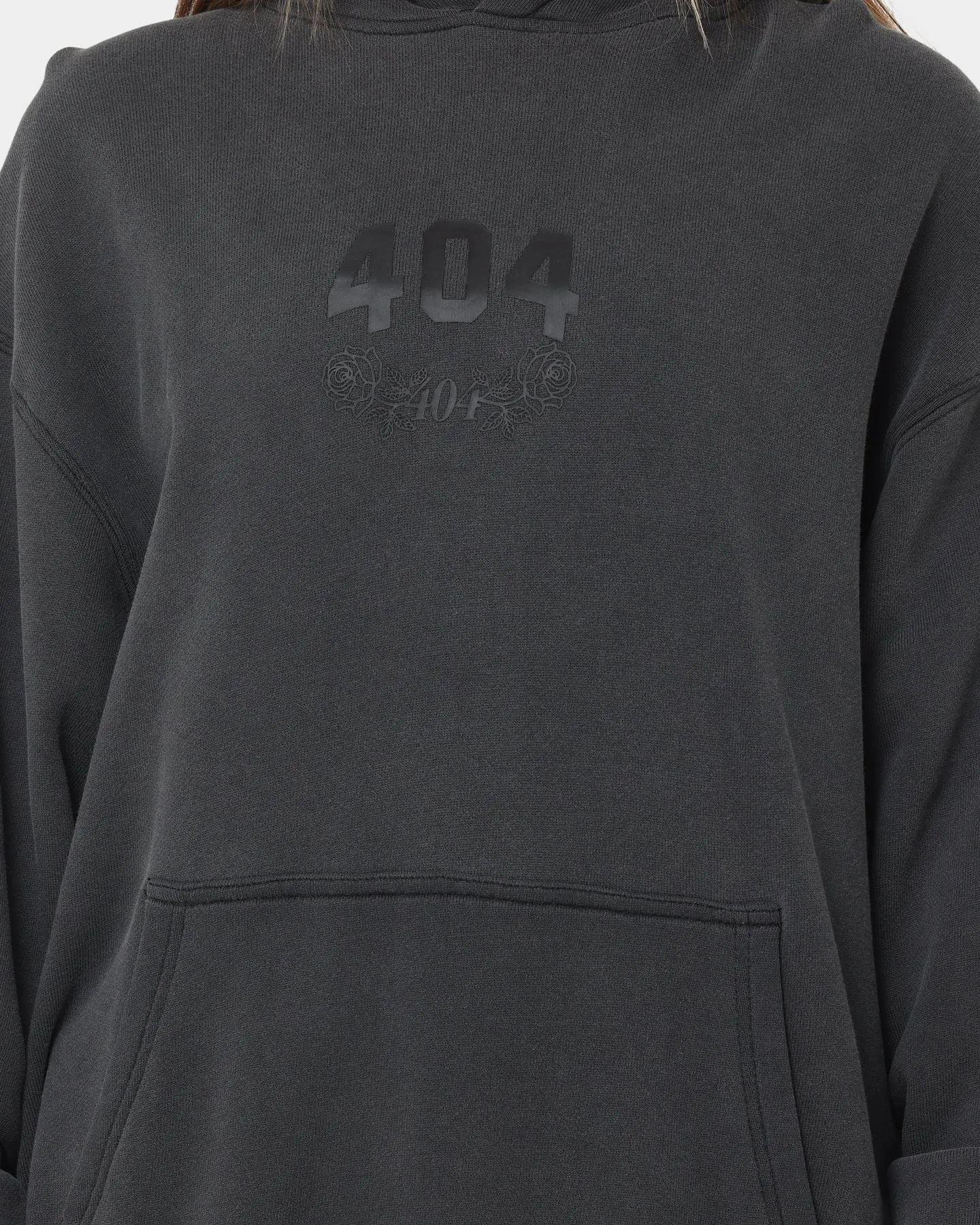 404 Flight Vintage Hoodie Charcoal