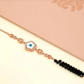 92.5 Sterling Silver Bloomed Evileye Bracelet