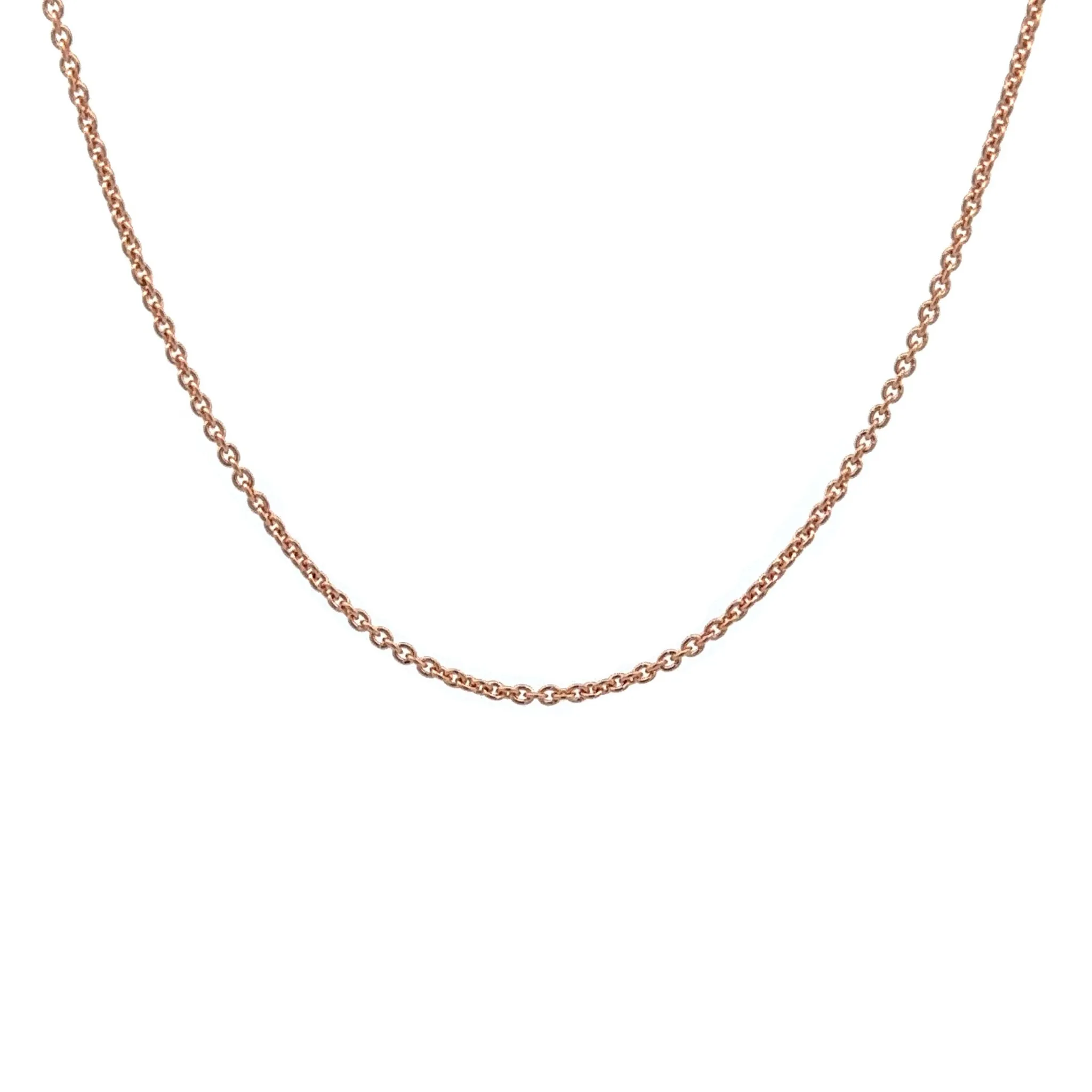 9K Rose Gold Polished 58cm Adjustable Cable Chain