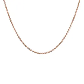 9K Rose Gold Polished 58cm Adjustable Cable Chain