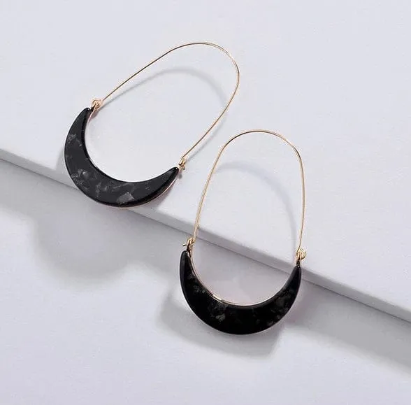 Acrylic Leopard Print Hook Hoop  - 2 Colors