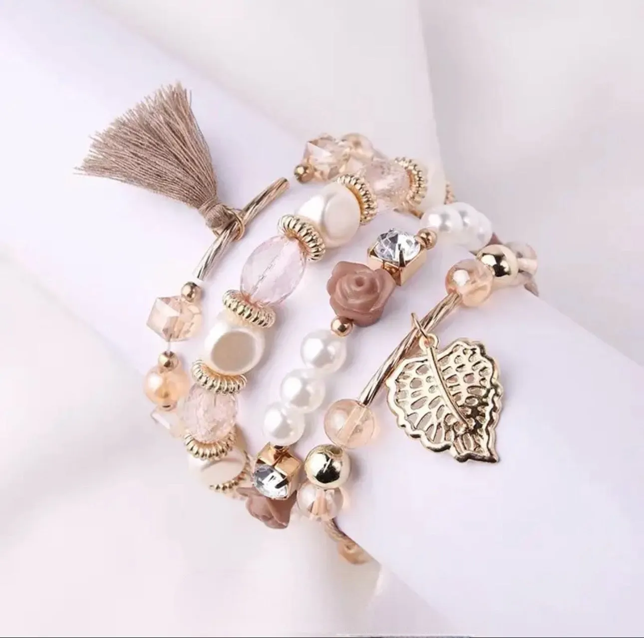 AD Leaf & Tassel Beaded Bracelet Kit