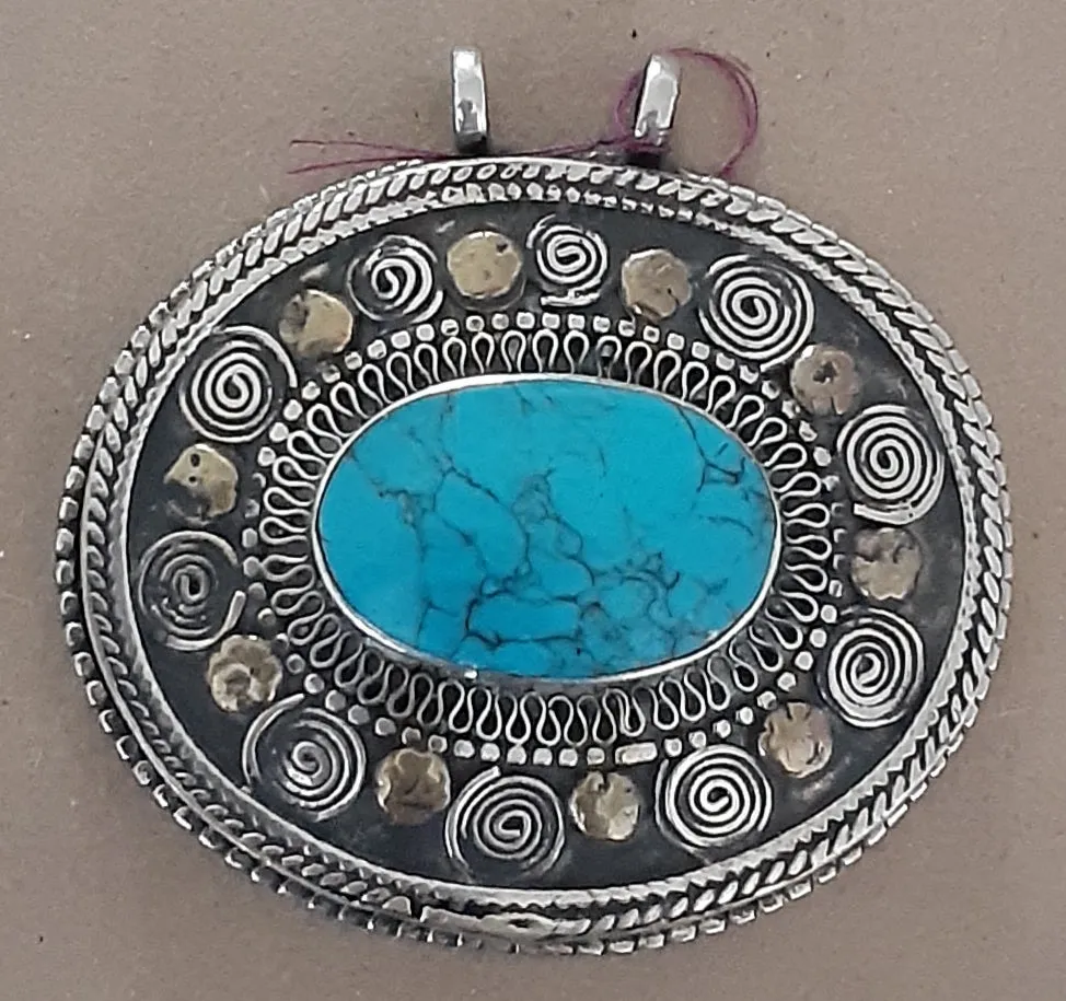 Afghanistan Turkmen Turquoise Pendant