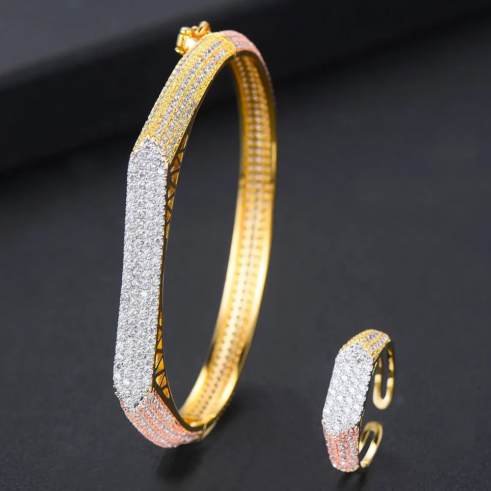 African Bangle Ring Set Jewelry Sets For Women Bridal Jewelry Set