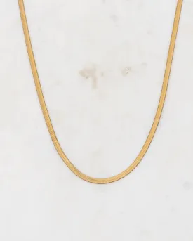 Agnes Herringbone Gold Necklace