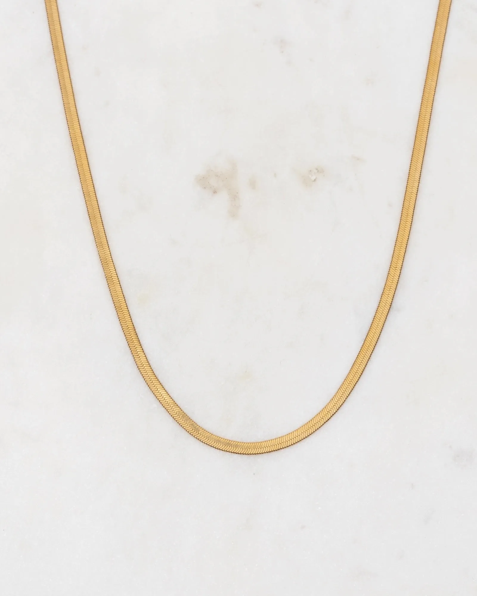 Agnes Herringbone Gold Necklace