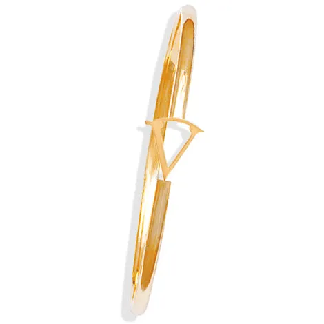 Alice Alphabet Initial Bangle Yellow Gold