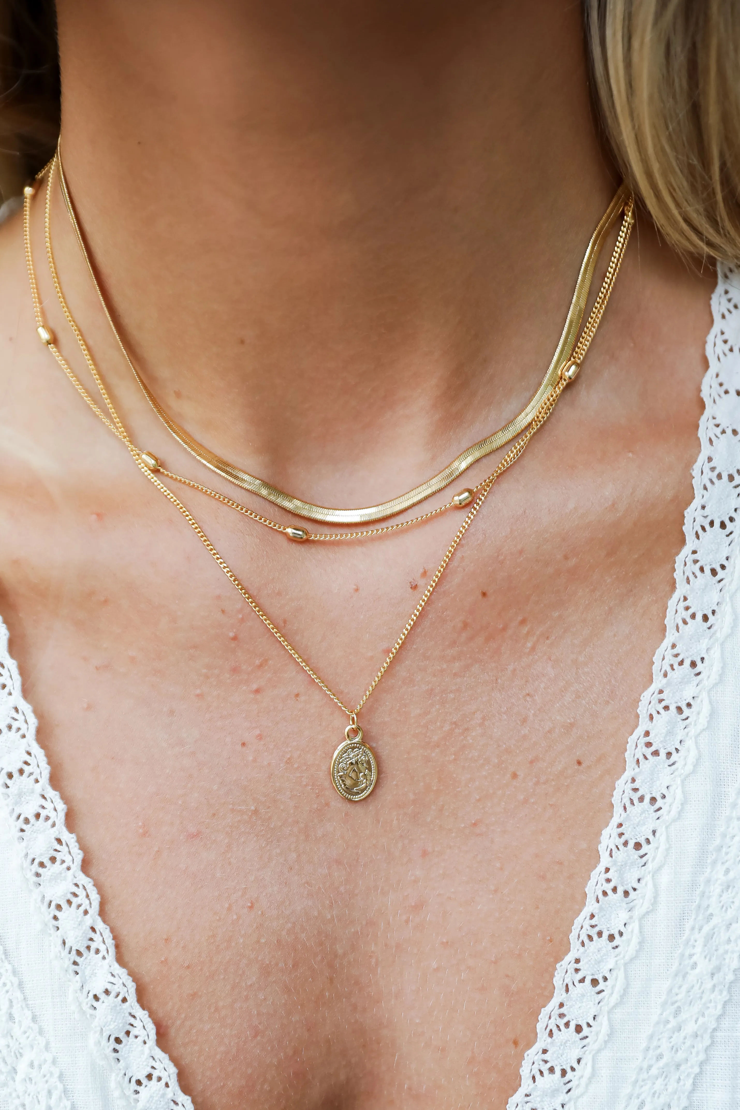 Alison Gold Layered Chain Necklace