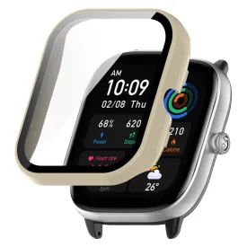 Amazfit GTS 4 Mini Hård Plast Cover m. Indbygget Skærmbeskyttelse - Beige