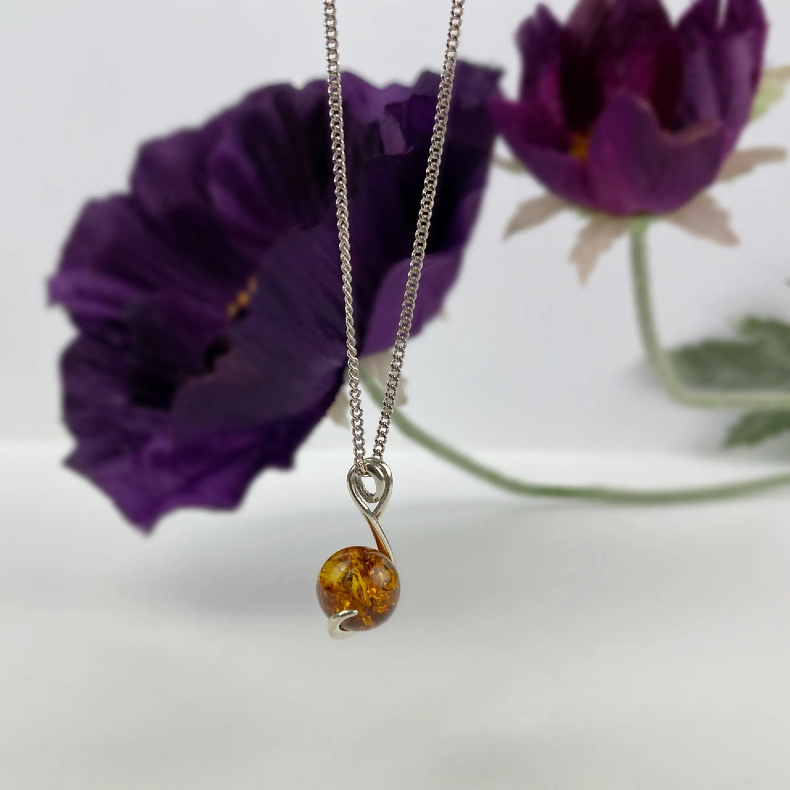 Amber Orb Pendant - VP301